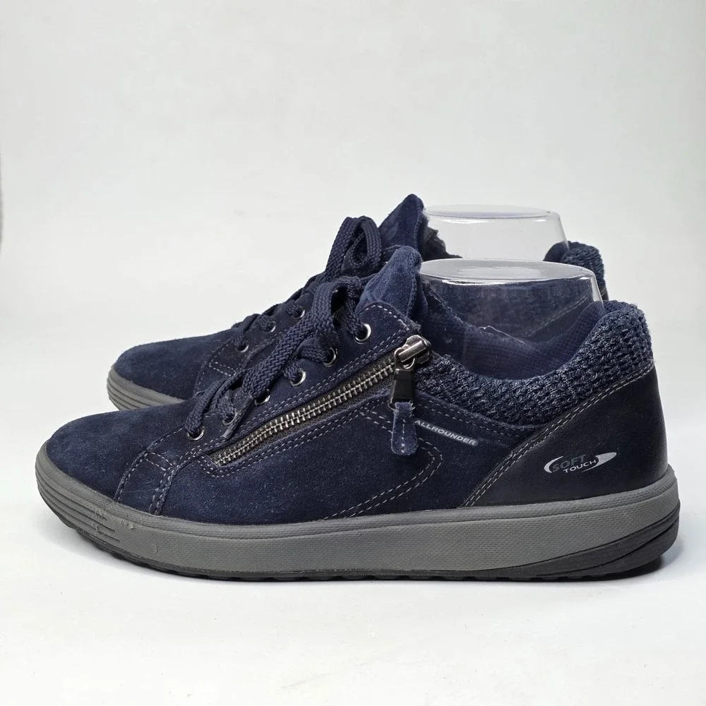 Allrounder by Mephisto Madrigal Women's Sneakers Size 8.5 Navy Suede Shoes